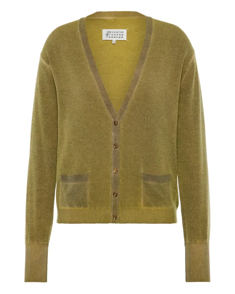 Maison Margiela Cardigan mit V-Ausschnitt - Grün Grün