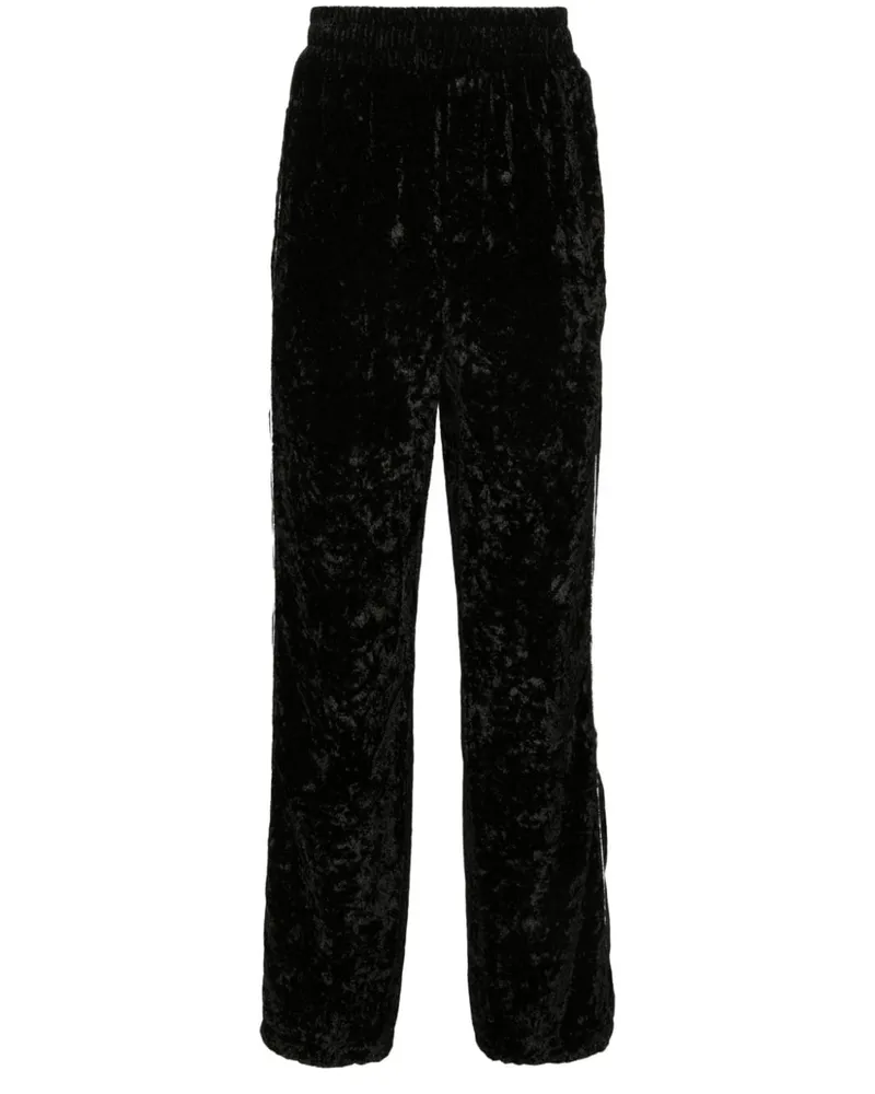 Amiri Samt-Jogginghose in Knitteroptik - Schwarz Schwarz