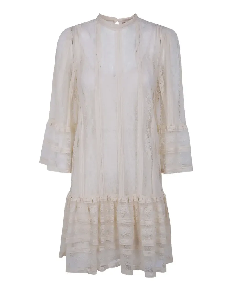 Twin-Set lace ruffle maxi dress - Nude Nude