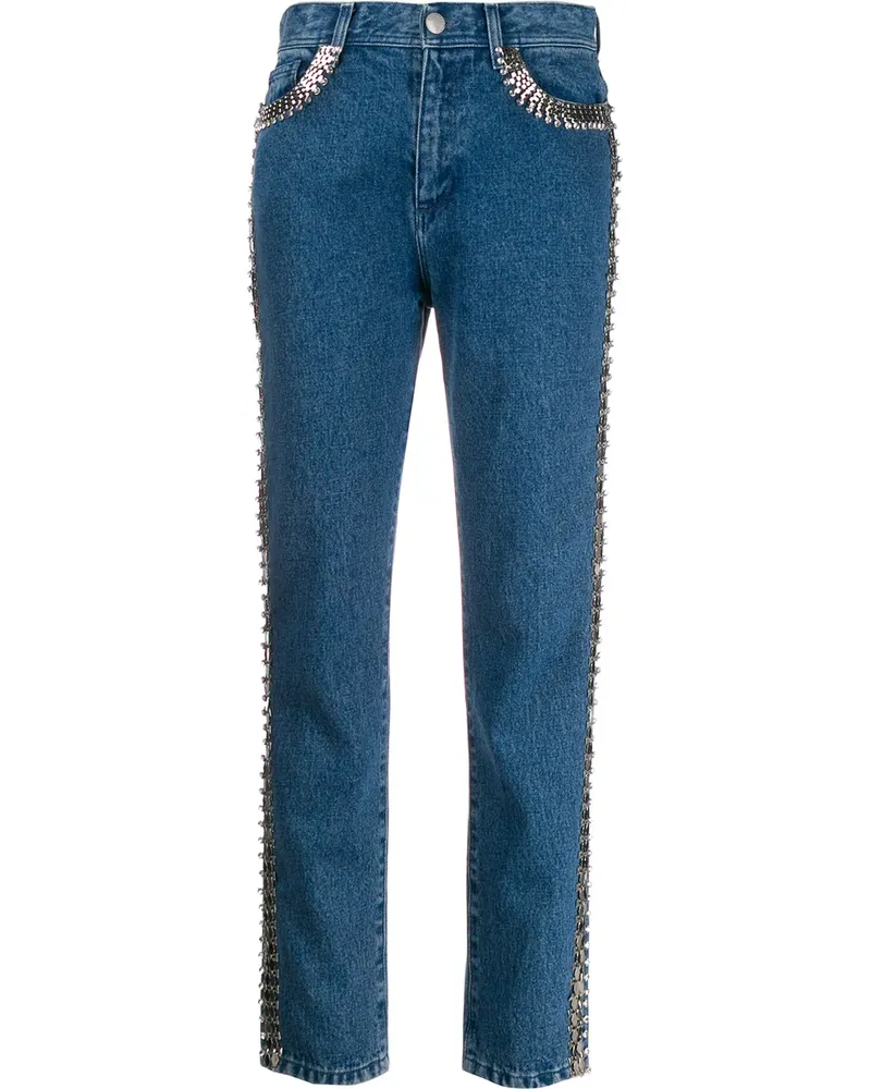 Christopher Kane Verzierte Jeans - Blau Blau