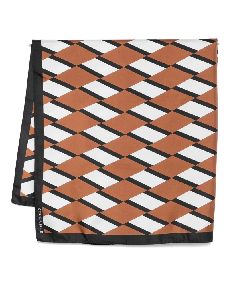 Coccinelle geometric-print scarf - Braun Braun