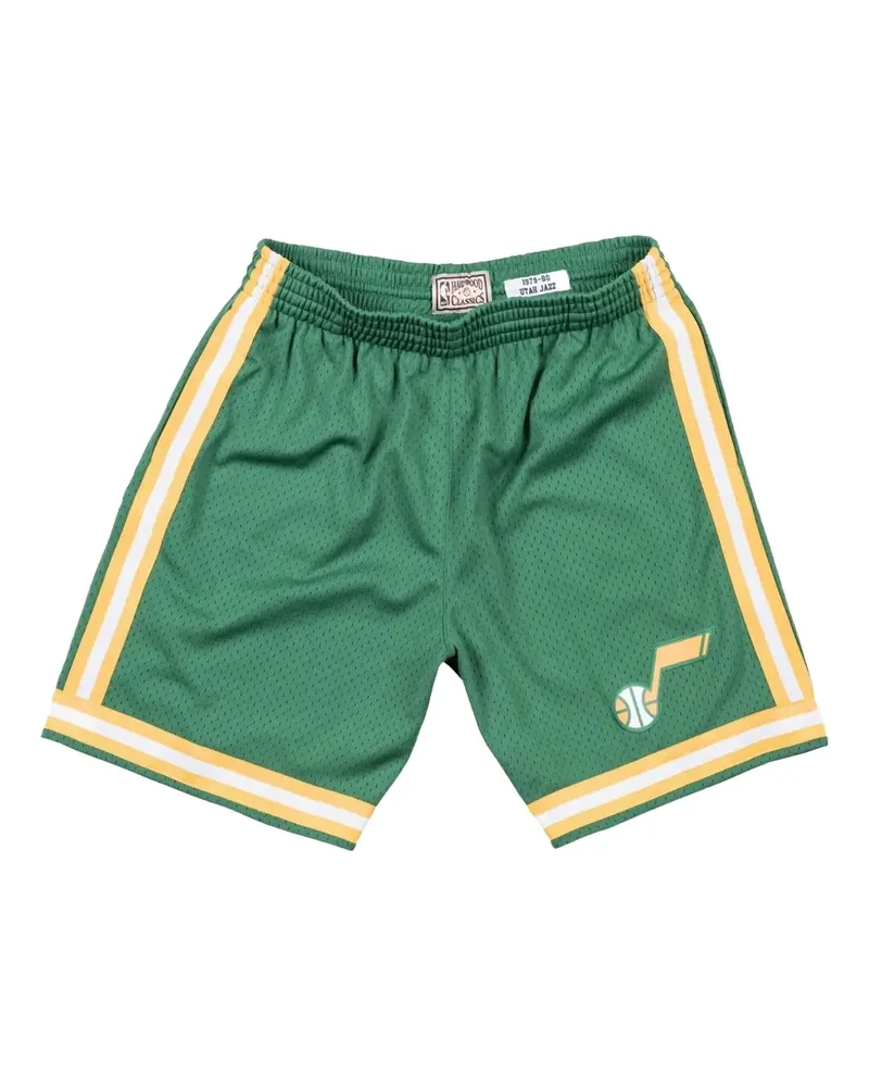 Mitchell & Ness Gestreifte Utah Jazz 1979-80 Swingman Shorts - Grün Grün