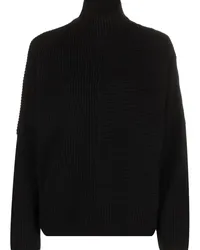 Tom Ford Gerippter Pullover mit Stehkragen Schwarz