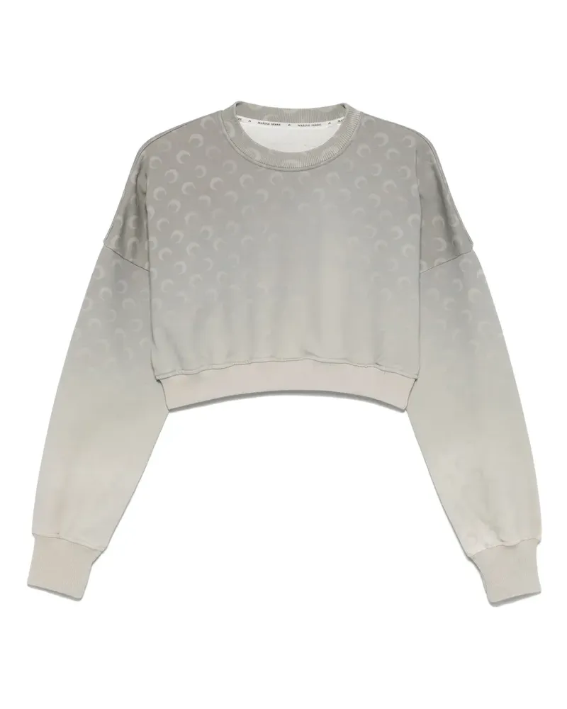 Marine Serre Cropped-Sweatshirt aus Fleece - Grau Grau