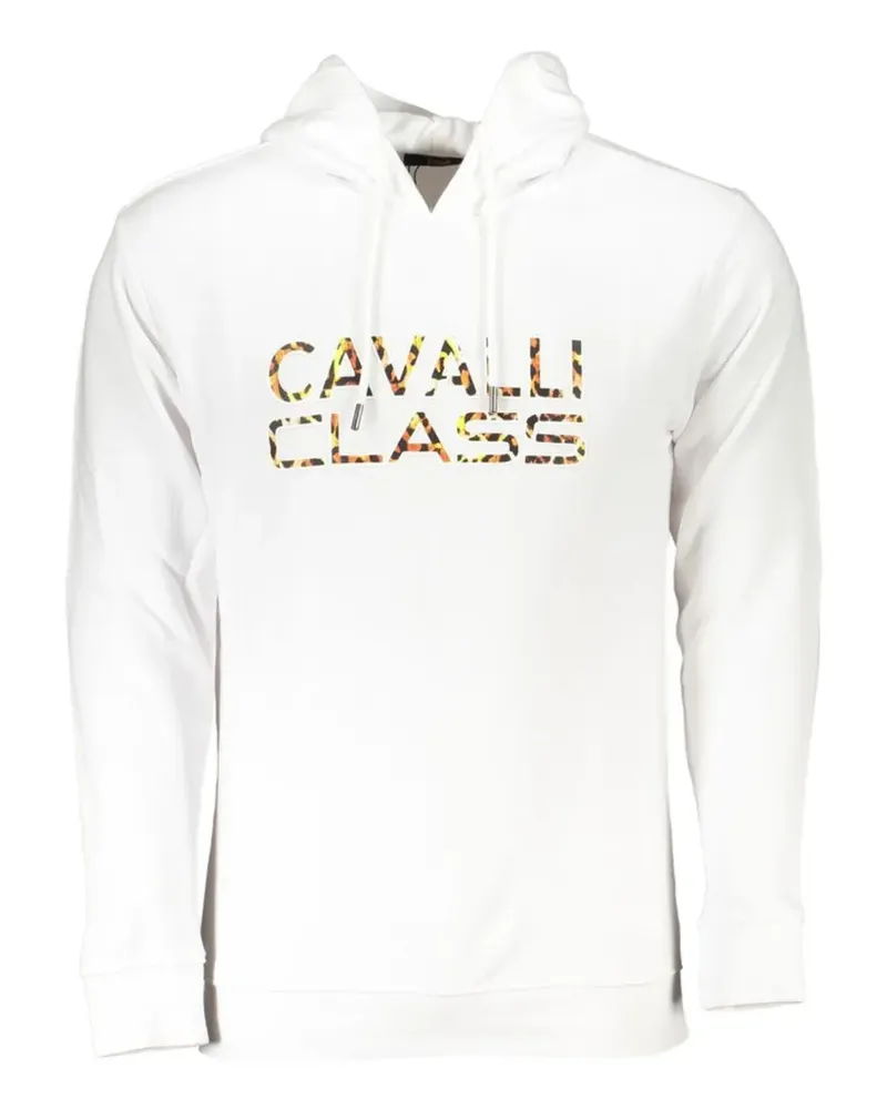 Roberto Cavalli Hoodie mit Leopardenprint - Weiß Weiß