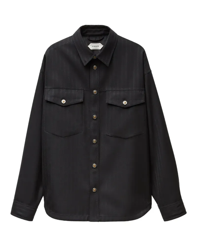 Versace jacquard wool blouson - Schwarz Schwarz