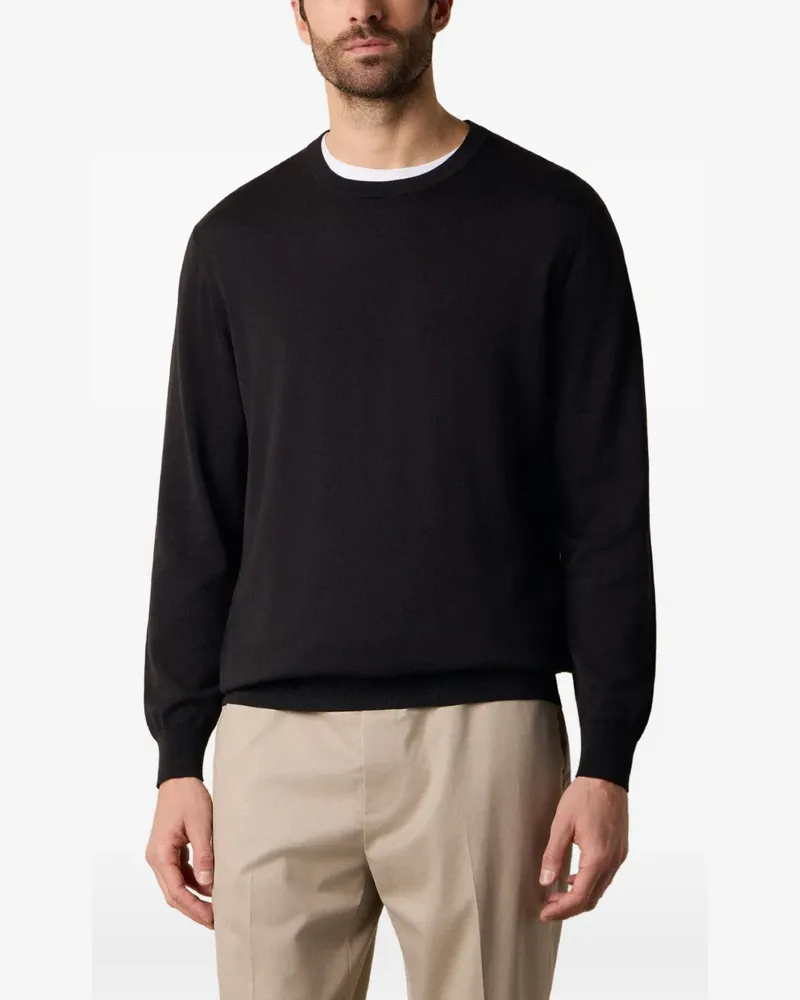 Brooks Brothers Gerippter Pullover - Schwarz Schwarz
