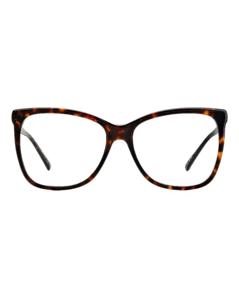 Jimmy Choo glitter-detail square-frame glasses - Braun Braun