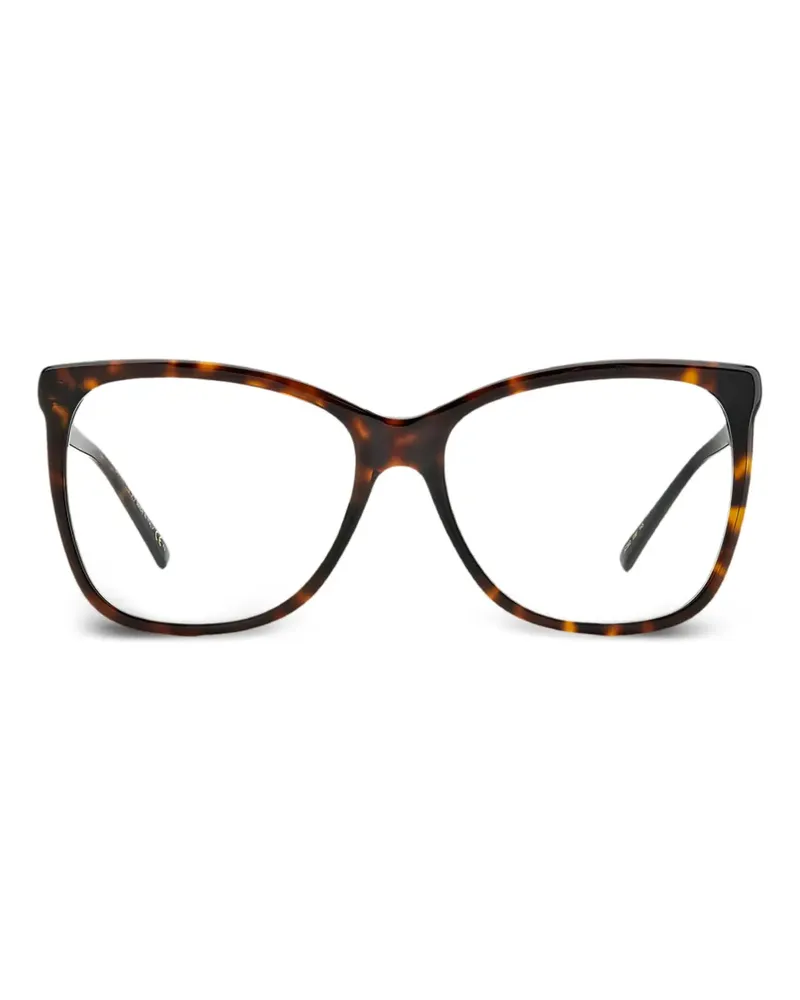 Jimmy Choo glitter-detail square-frame glasses - Braun Braun