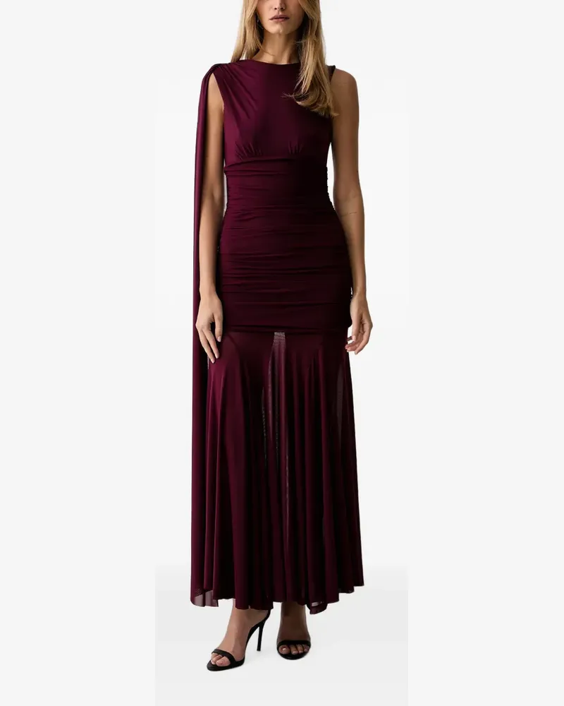 Bardot ruched draped dress - Violett Violett