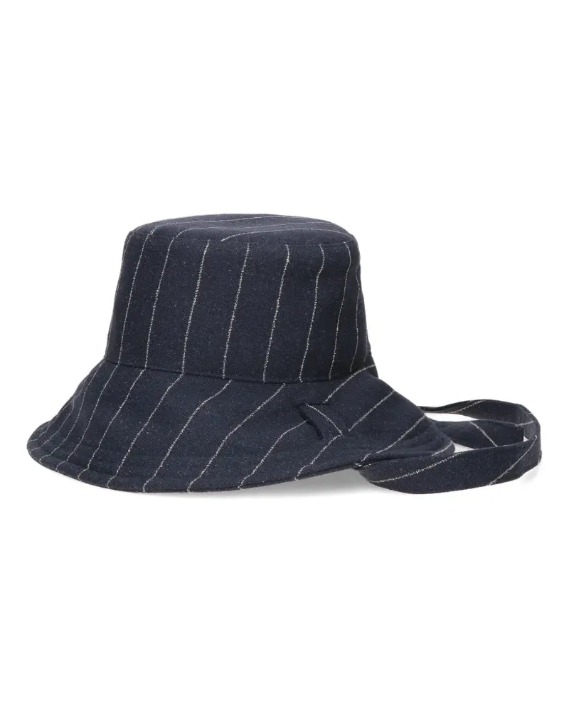 Borsalino Gestreifter Vitti Hut - Blau Blau