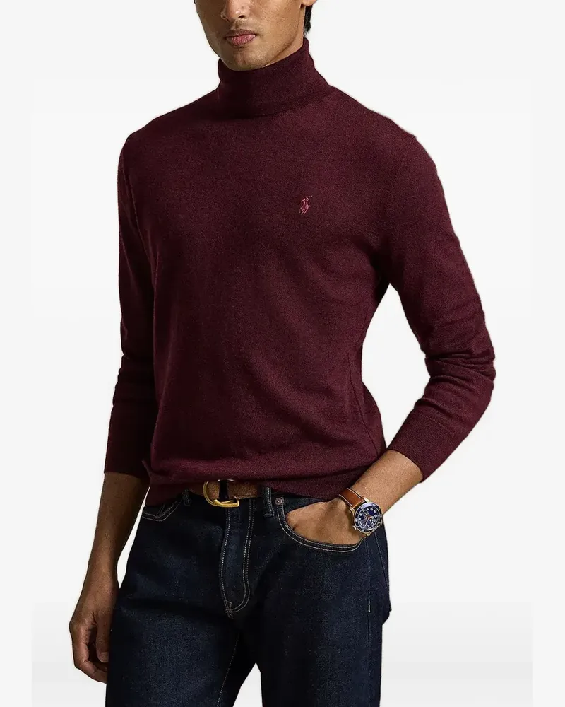 Ralph Lauren Auswaschbarer Rollkragenpullover - Rot Rot