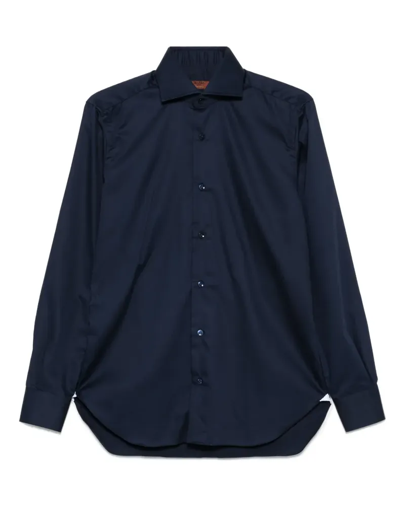 BARBA Langärmeliges Hemd - Blau Blau
