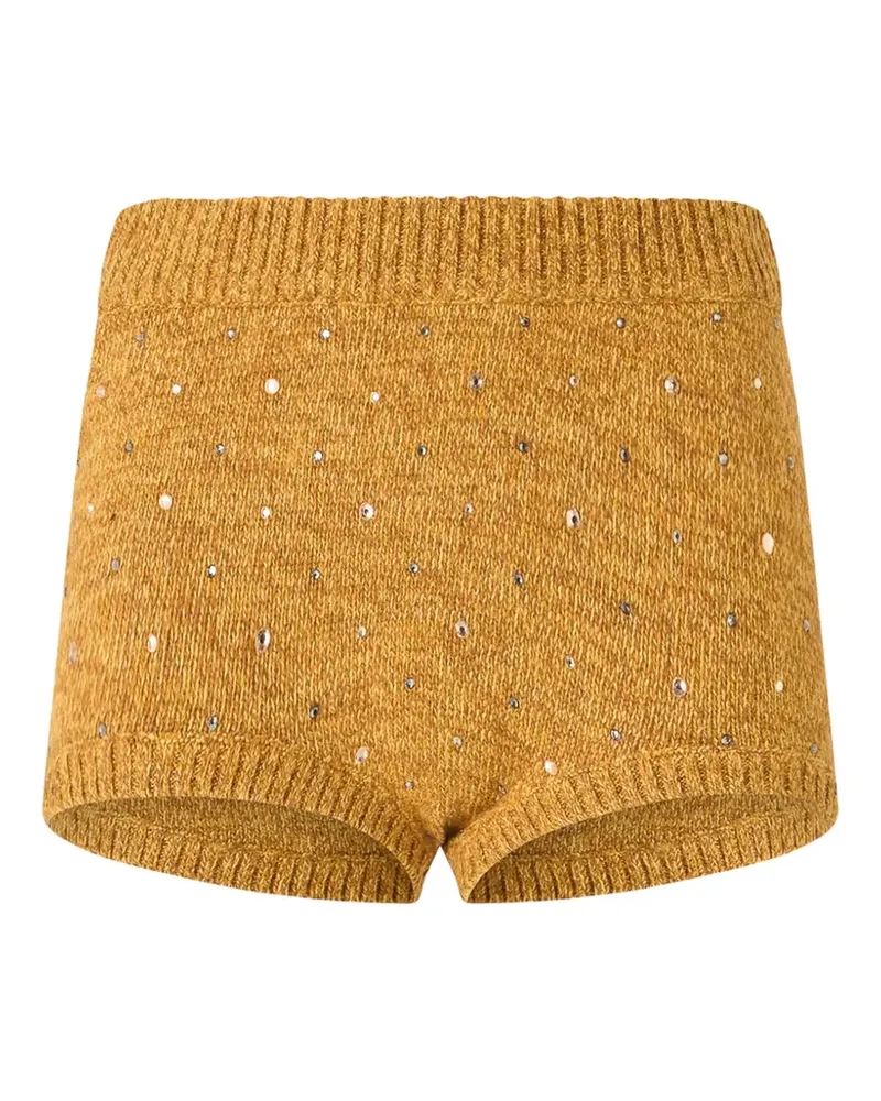 Pinko ShStrickshorts mit Kristallen - Gelb Gelb