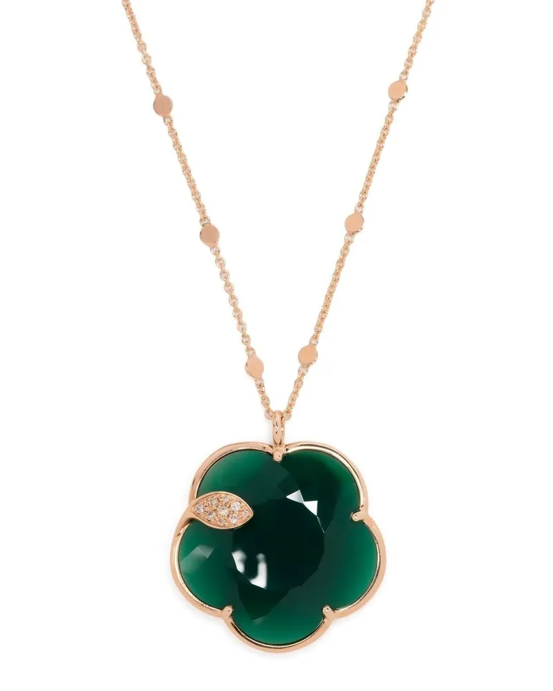 Pasquale Bruni 18kt Ton Joli Rotgoldhalskette mit Diamanten - Rosa Rosa