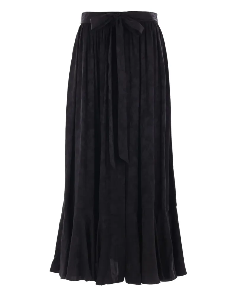 Chloé Geraffter Rock aus Blumenjacquard - 001BLACK 001black