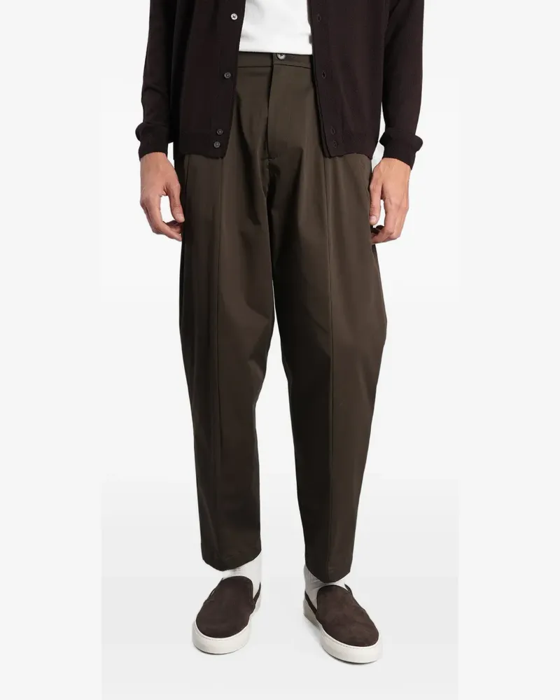 Low Brand Amemura Tapered-Hose mit Falten - Braun Braun