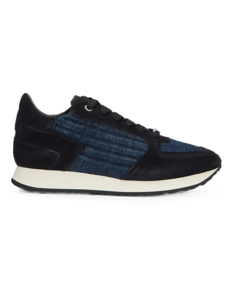 MOORER Sneakers mit Denim-Einsatz - Blau Blau