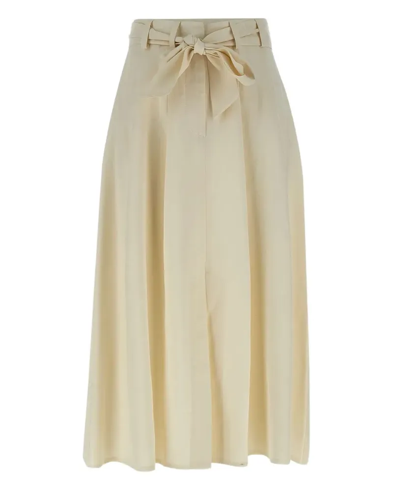 Kaos Midirock mit Gürtel - Nude Nude