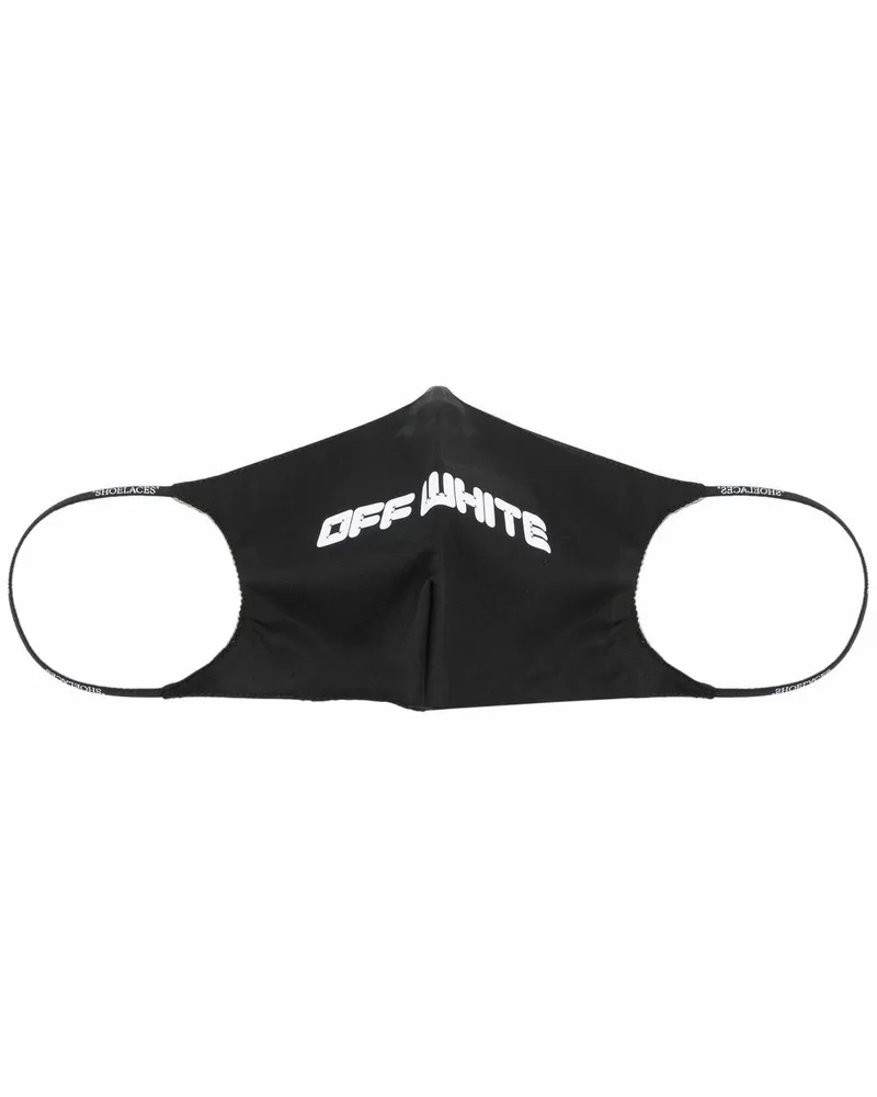 OFF-WHITE Maske mit Logo - Schwarz Schwarz