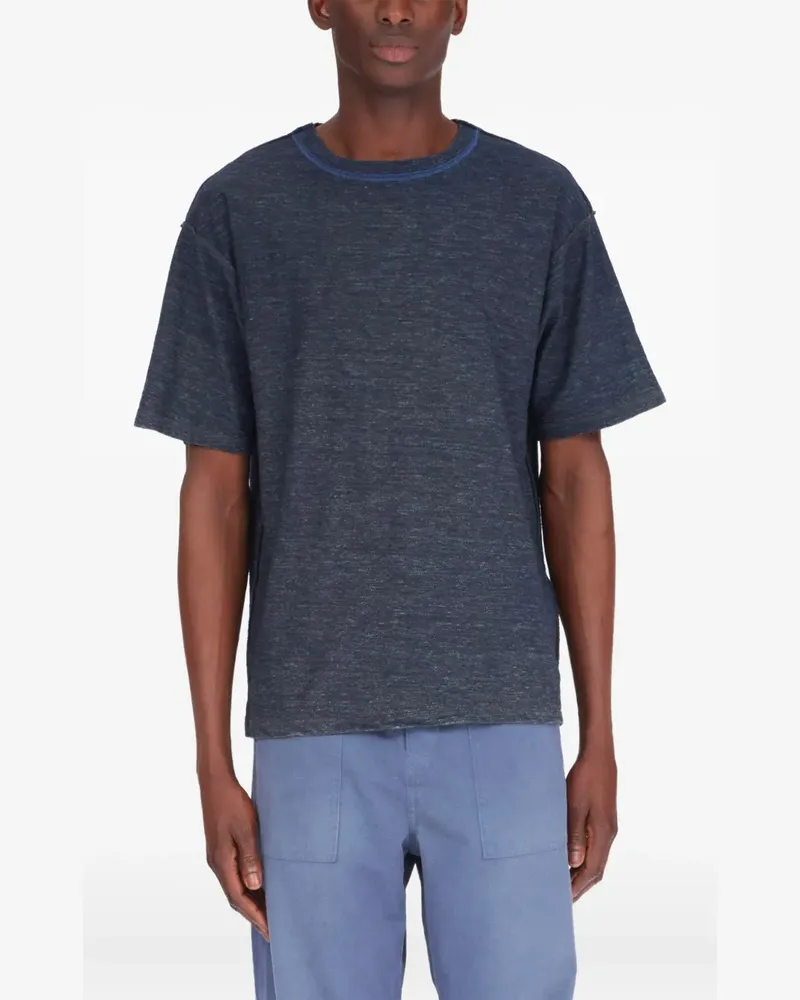 Maison Margiela T-Shirt mit Ziernähten - Blau Blau