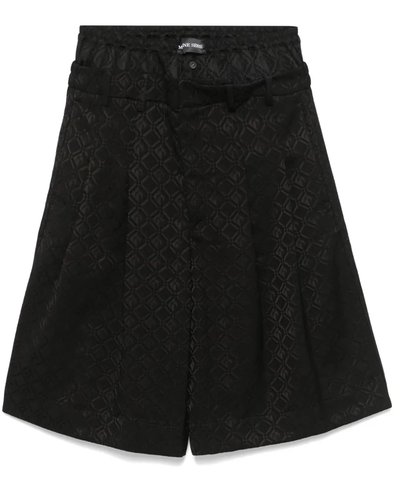 Marine Serre Moon Diamond Shorts - Schwarz Schwarz