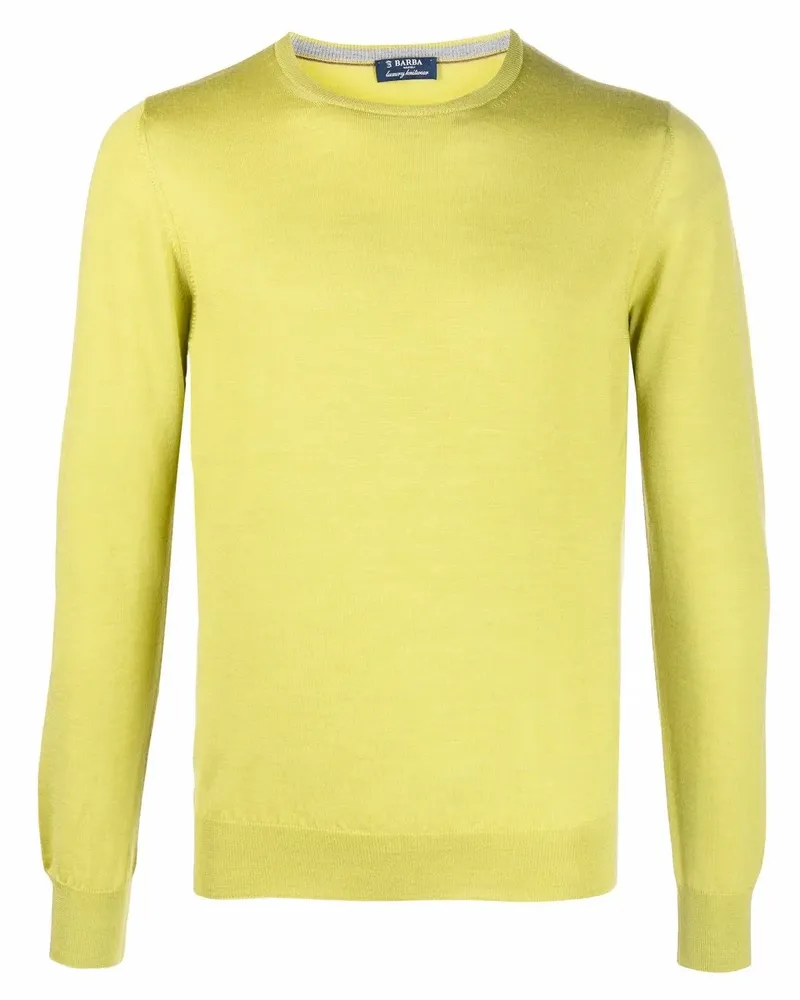 BARBA Fein gestrickter Pullover - Grün Grün