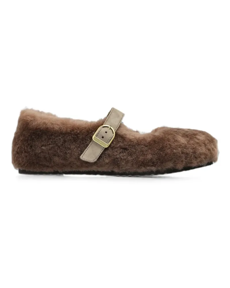Birkenstock Santa Clarita buckled ballet flats - Braun Braun