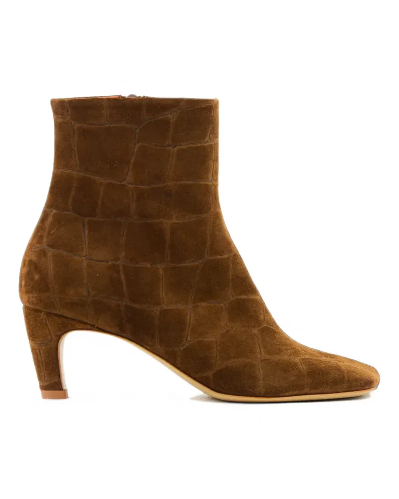 Elena Iachi Stiefeletten mit Kroko-Effekt - Braun Braun