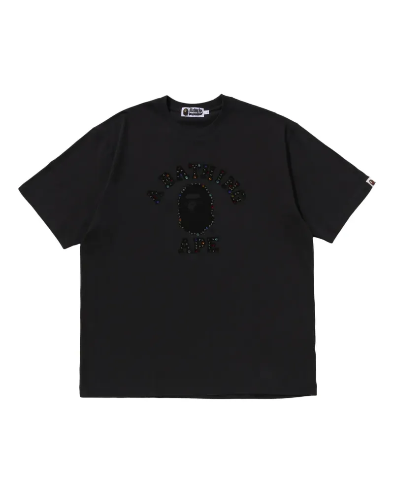 BAPE Verziertes T-Shirt - Schwarz Schwarz
