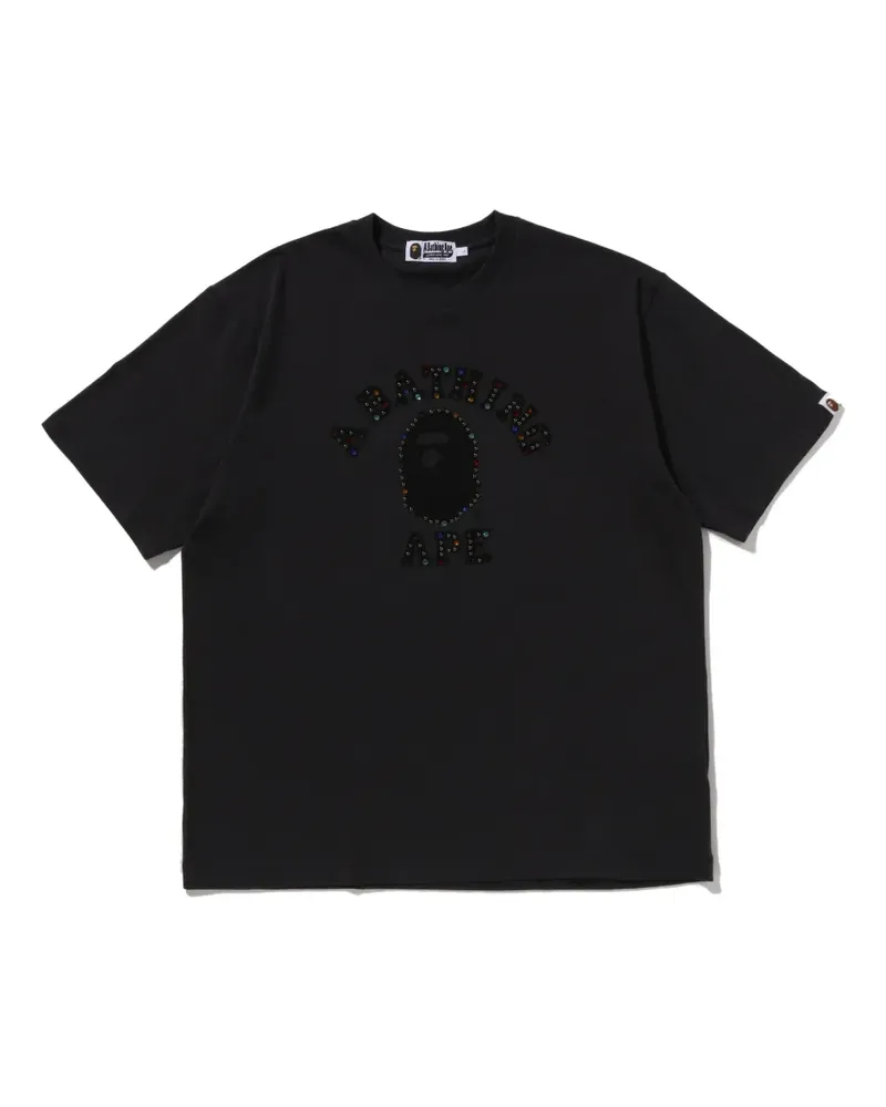 BAPE Verziertes T-Shirt - Schwarz Schwarz