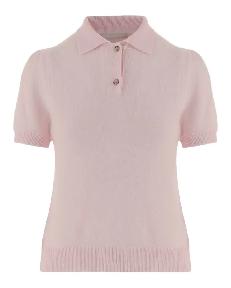 ALLUDE button short-sleeves polo shirt - Rosa Rosa