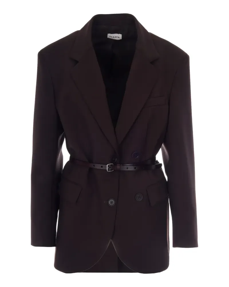 P.A.R.O.S.H. P.A.R.O H. belted double-breasted blazer - Braun Braun