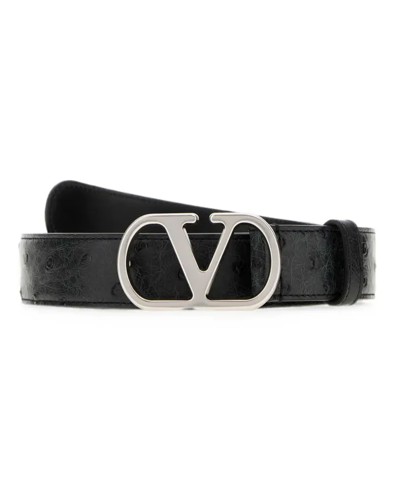 Valentino Garavani VLogo Signature leather belt - Schwarz Schwarz