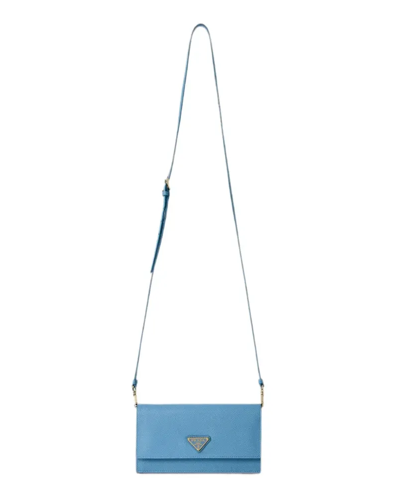 Prada mini Saffiano leather shoulder bag - Blau Blau