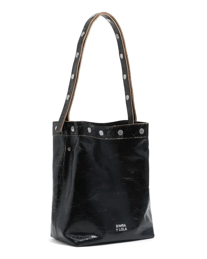 BIMBA Y LOLA Carlino Schultertasche mit Nieten - Schwarz Schwarz