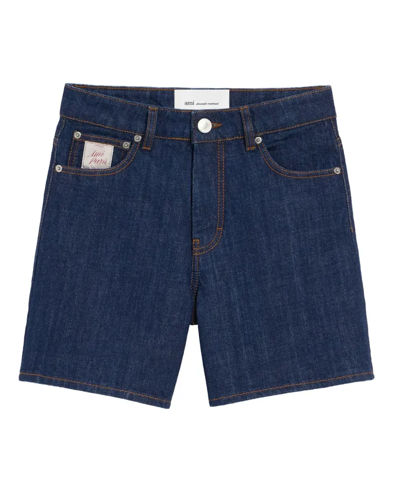 AMI Paris Jeans-Shorts mit Heritage-Label im Five-Pocket-Design - Blau Blau