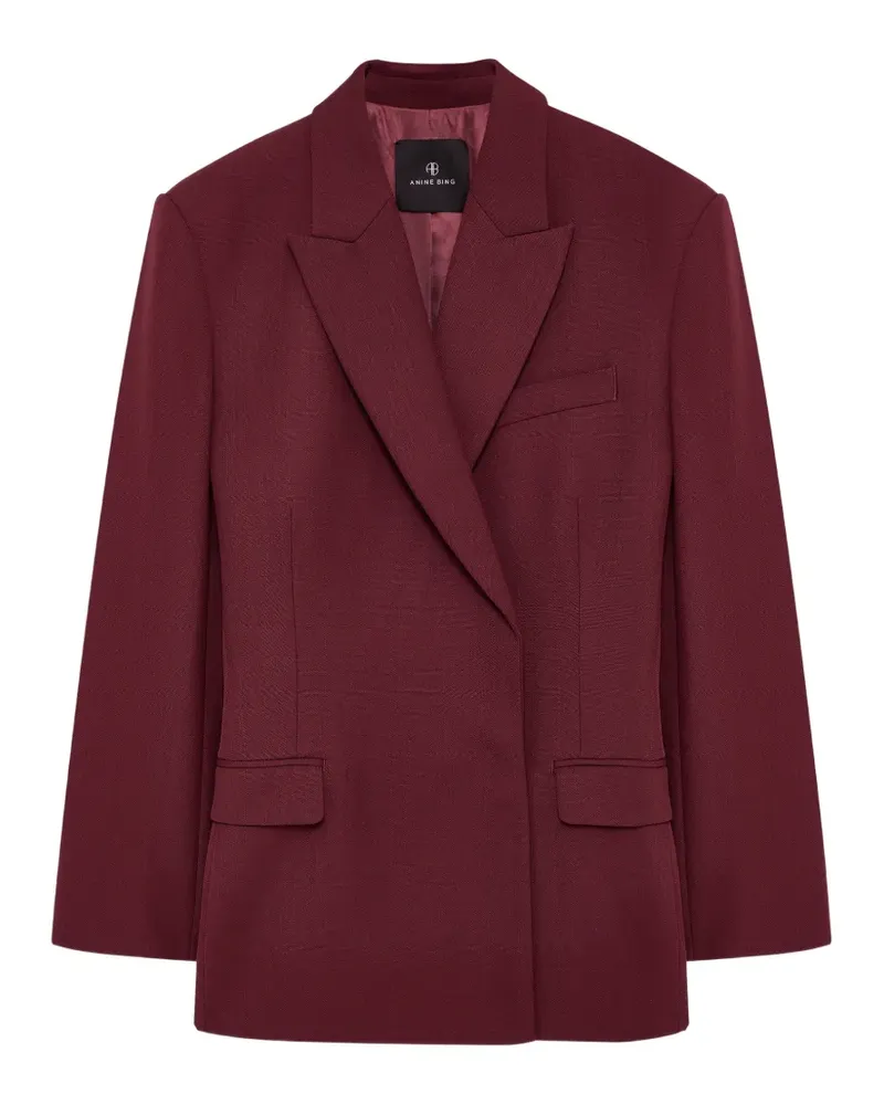 Anine Bing Aretha Blazer - bordeauxrot Rot