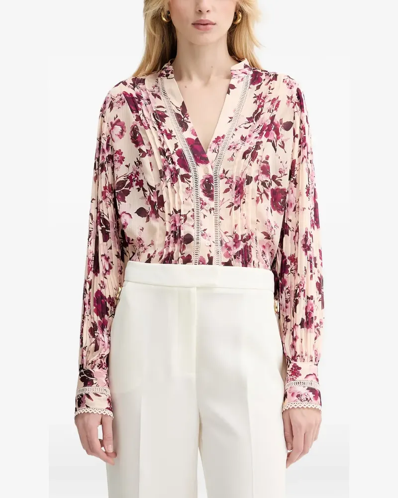 Guess Bluse aus floraler Spitze - Nude Nude