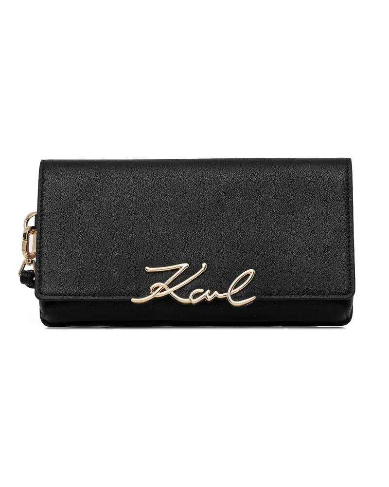 Karl Lagerfeld logo-charm purse - Schwarz Schwarz