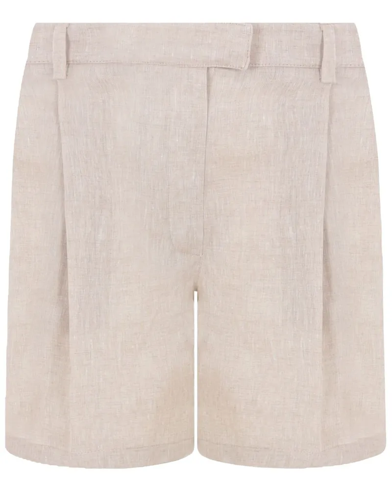 Brunello Cucinelli Shorts aus Leinen - Nude Nude
