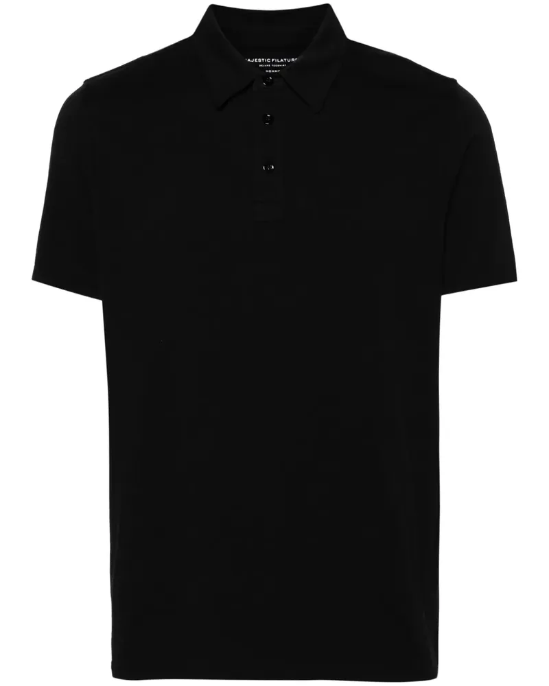 Majestic Poloshirt aus Bio-Baumwolle - Schwarz Schwarz