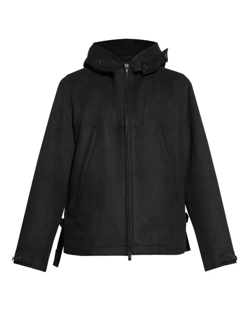 Y-3 Kapuzenjacke mit Reißverschluss - Schwarz Schwarz