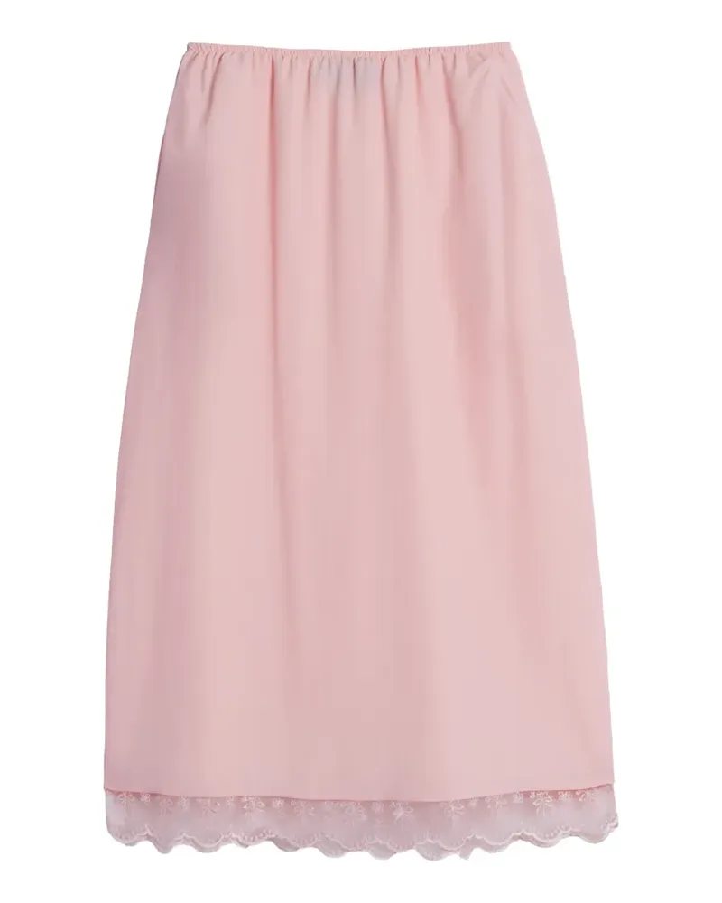 Simone Rocha Negligé-Midirock mit Spitzenbesatz - Rosa Rosa