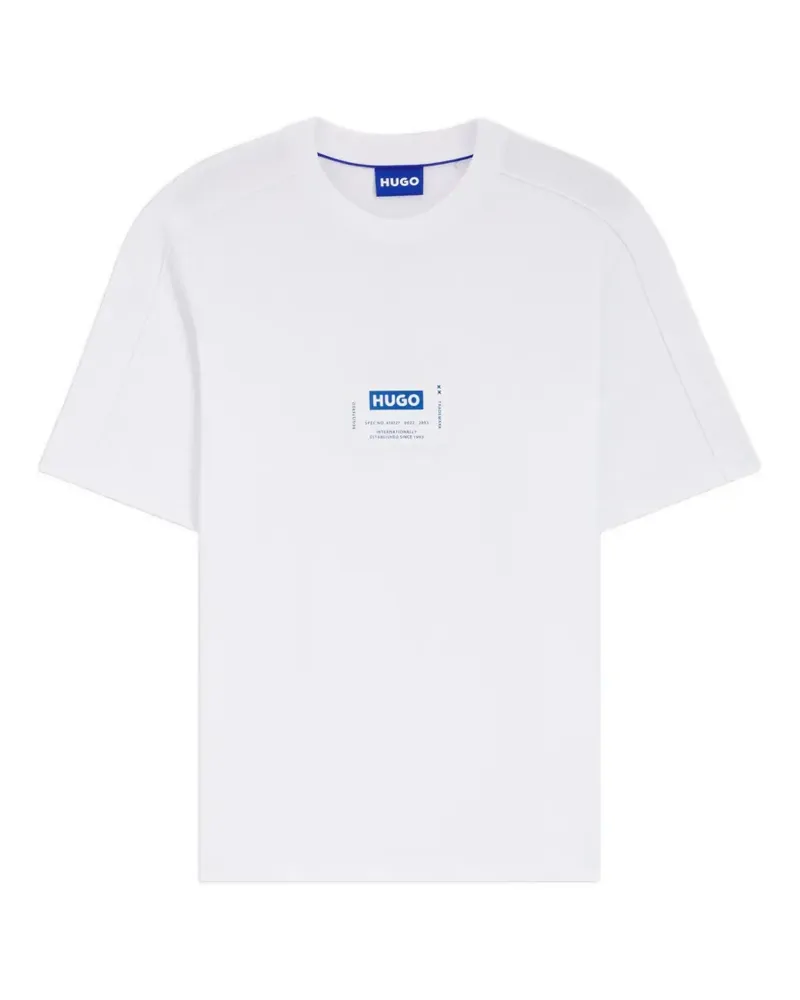 HUGO BOSS T-Shirt mit Logo-Patch - Weiß Weiß