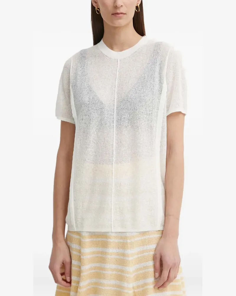 AERON knit short-sleeve T-shirt - Nude Nude