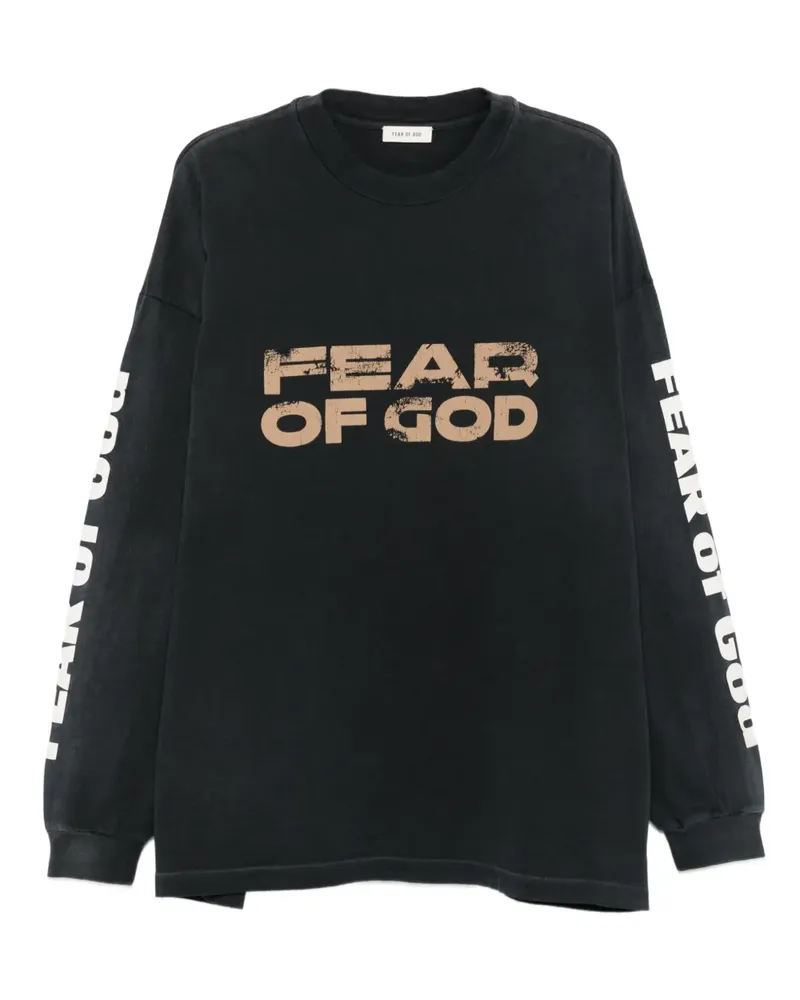 Fear of God Langarmshirt mit Logo-Print - Schwarz Schwarz