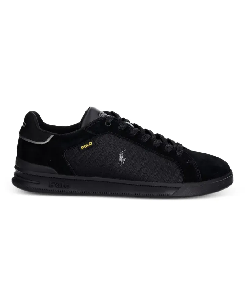 Ralph Lauren pony-embroidered panelled sneakers - Schwarz Schwarz