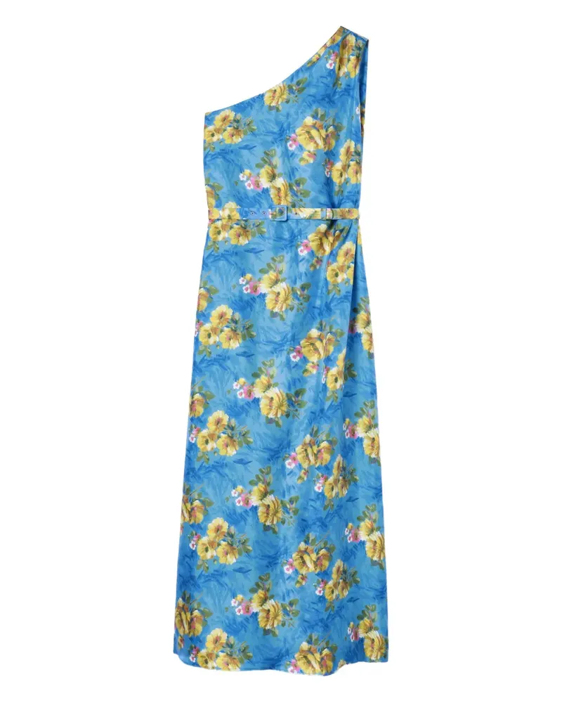 La DoubleJ Roy Kleid mit Blumen-Print - Blau Blau