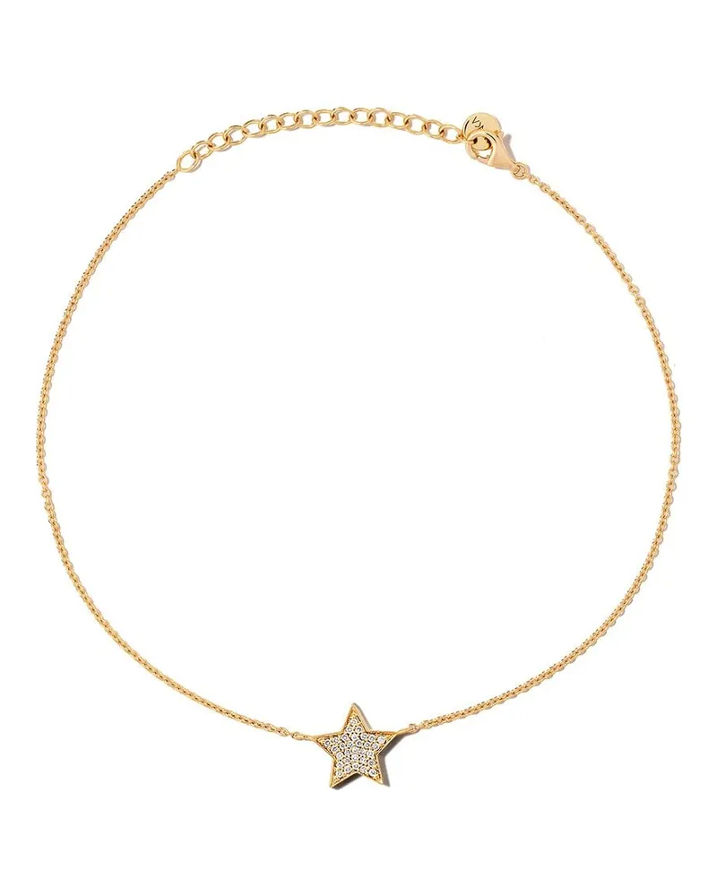 Alinka 18kt 'Stasia' Gelbgold-Fußkette mit Diamanten